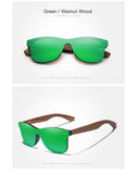 KINGSEVEN UV400 Polarized Walnut Wood Sunglasses Handmade Rectangle Outdoor Eyewear for Men and Women thumbnail 16