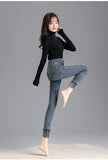 Thermal Fleece-Lined High-Waist Skinny Jeans for Women – Warm Stretch Winter Pencil Pants thumbnail 23