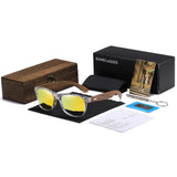GM Transparent Color Frame Polarized Sunglasses – Handmade Wood Style UV400 Outdoor Shades with Box thumbnail 28