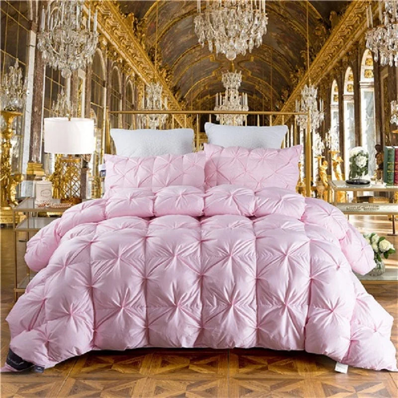 100% Goose Down Duvet – 3D Quilted Luxury Comforter for King, Queen, Full Size – Winter Thick Blanket
