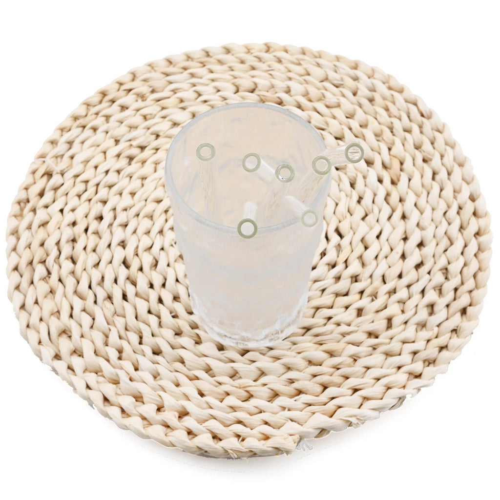 High Borosilicate Glass Straw Set – Reusable Eco-Friendly Drinking Straws with Cleaning Brush