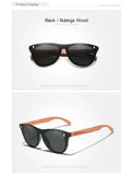 KINGSEVEN Natural Bubinga Wooden Polarized Sunglasses UV400 Square Frame B-5510 thumbnail 10