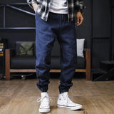 Men’s Plus Size Loose Harem Jeans – Streetwear Cargo Jogger Denim Pants thumbnail 8