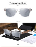 GM Transparent Color Frame Polarized Sunglasses – Handmade Wood Style UV400 Outdoor Shades with Box thumbnail 20