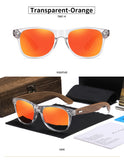 GM Transparent Color Frame Polarized Sunglasses – Handmade Wood Style UV400 Outdoor Shades with Box thumbnail 17