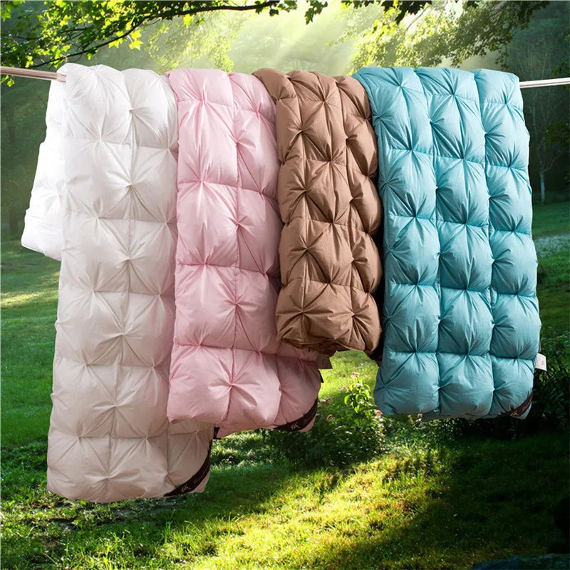 100% Goose Down Duvet – 3D Quilted Luxury Comforter for King, Queen, Full Size – Winter Thick Blanket