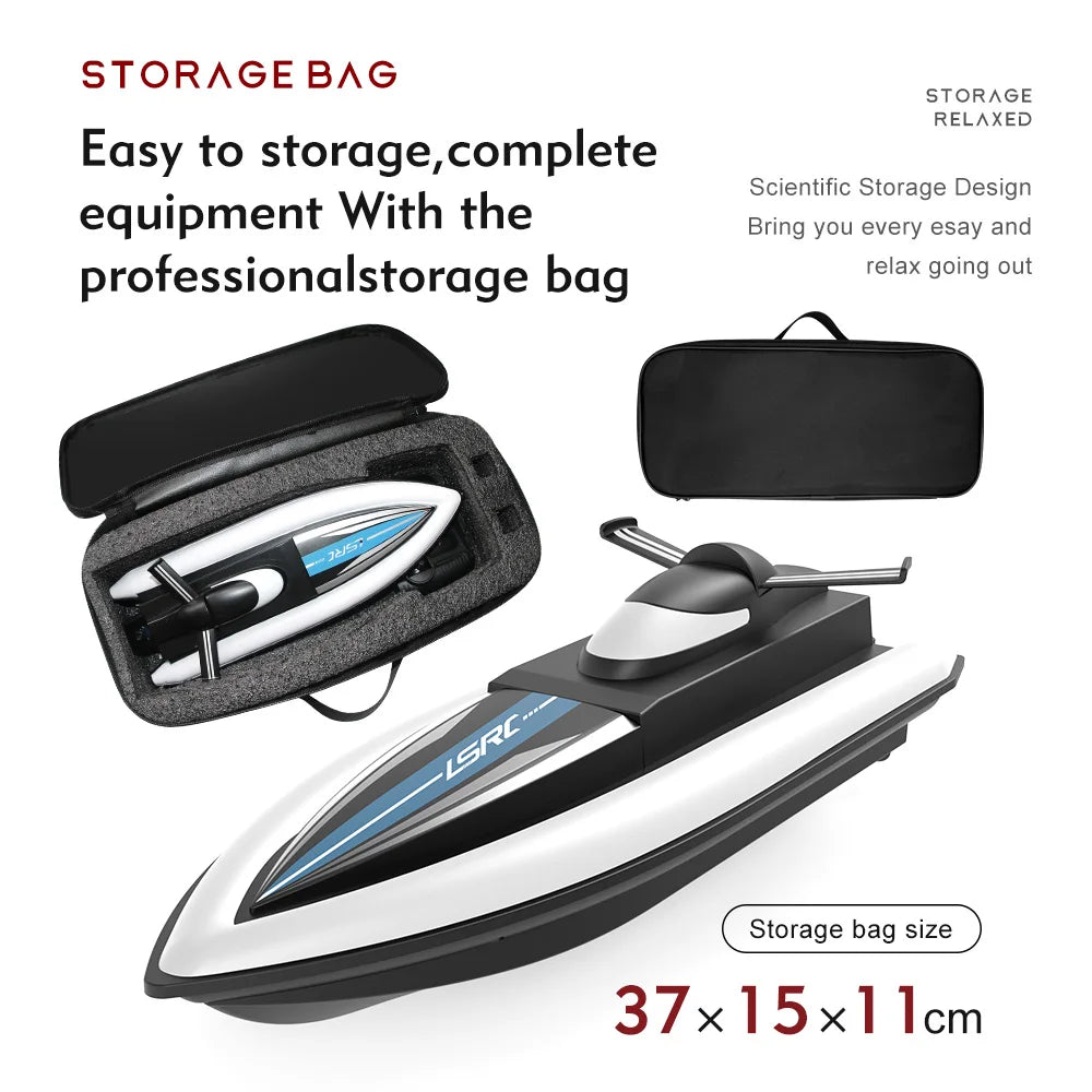2.4G LSRC-B8 High-Speed RC Racing Boat – Waterproof Electric Remote Control Speedboat for Teens
