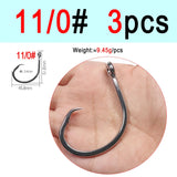 ICERIO Stainless Steel Saltwater Fishing Circle Hooks – Anti-Corrosion, Ultra-Sharp, Durable (6/0#–16/0#) thumbnail 13