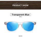 GM Transparent Color Frame Polarized Sunglasses – Handmade Wood Style UV400 Outdoor Shades with Box thumbnail 13