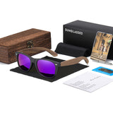 GM Handmade Walnut Wooden Polarized Mirror Sunglasses UV400 Vintage Pilot Style for Men and Women thumbnail 18