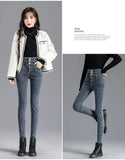 Thermal Fleece-Lined High-Waist Skinny Jeans for Women – Warm Stretch Winter Pencil Pants thumbnail 19