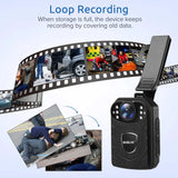 Boblov KJ21 Body-Worn Mini Camera 1296P HD DVR with IR Night Vision and 170° Wide Angle thumbnail 9