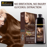 Mokeru Natural Organic Hair Color Shampoo – Permanent Long-Lasting Dye for Women & Men, Argan Oil Infused, 500ml thumbnail 4