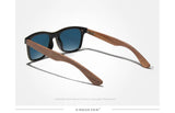 KINGSEVEN UV400 Polarized Walnut Wood Sunglasses Handmade Rectangle Outdoor Eyewear for Men and Women thumbnail 12