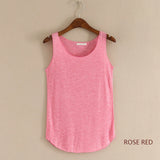 Women’s Summer Fitness Tank Top – Plus Size Loose Fit Cotton O-Neck Casual Top thumbnail 13