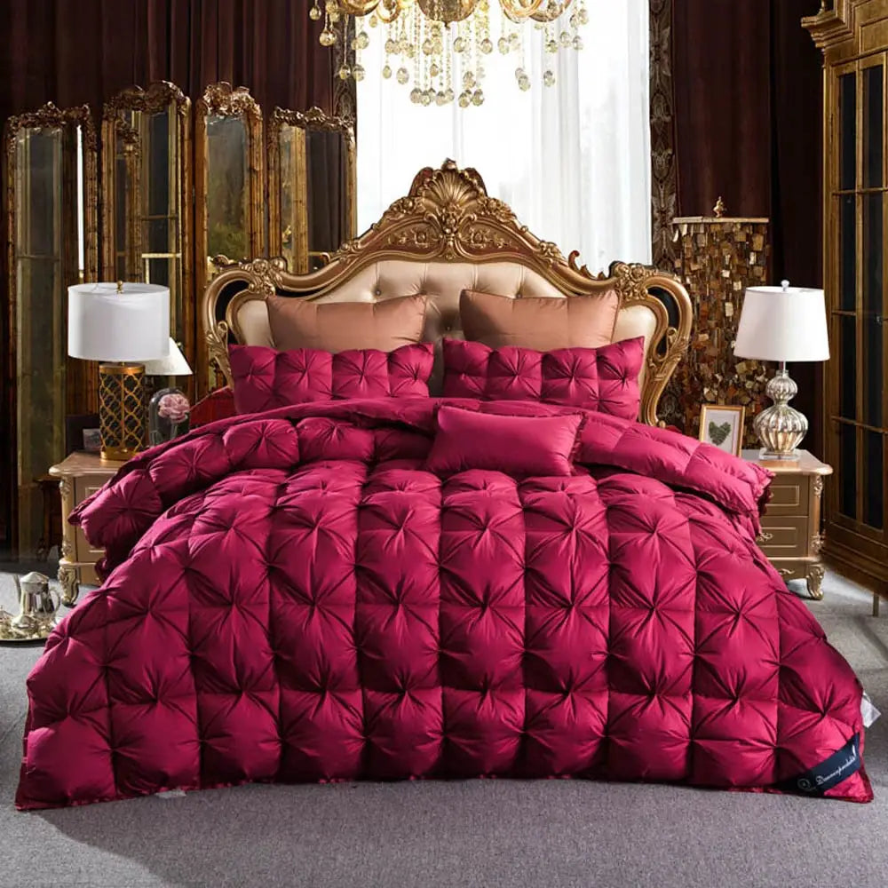 100% Goose Down Duvet – 3D Quilted Luxury Comforter for King, Queen, Full Size – Winter Thick Blanket