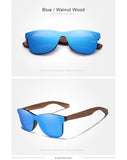KINGSEVEN UV400 Polarized Walnut Wood Sunglasses Handmade Rectangle Outdoor Eyewear for Men and Women thumbnail 14