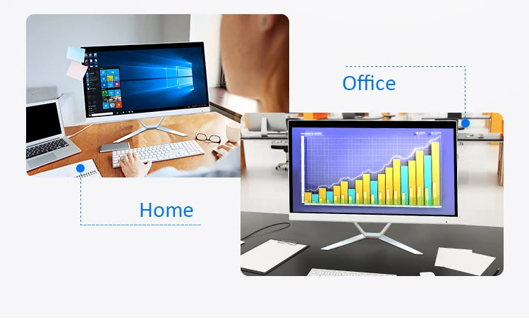 22 Inch All-in-One PC Windows 10 System I3 I5 I7 I9 DDR3 DDR4 RAM Touchscreen SSD/HDD Desktop Computer