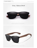 KINGSEVEN UV400 Polarized Walnut Wood Sunglasses Handmade Rectangle Outdoor Eyewear for Men and Women thumbnail 11