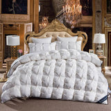 100% Goose Down Duvet – 3D Quilted Luxury Comforter for King, Queen, Full Size – Winter Thick Blanket thumbnail 7