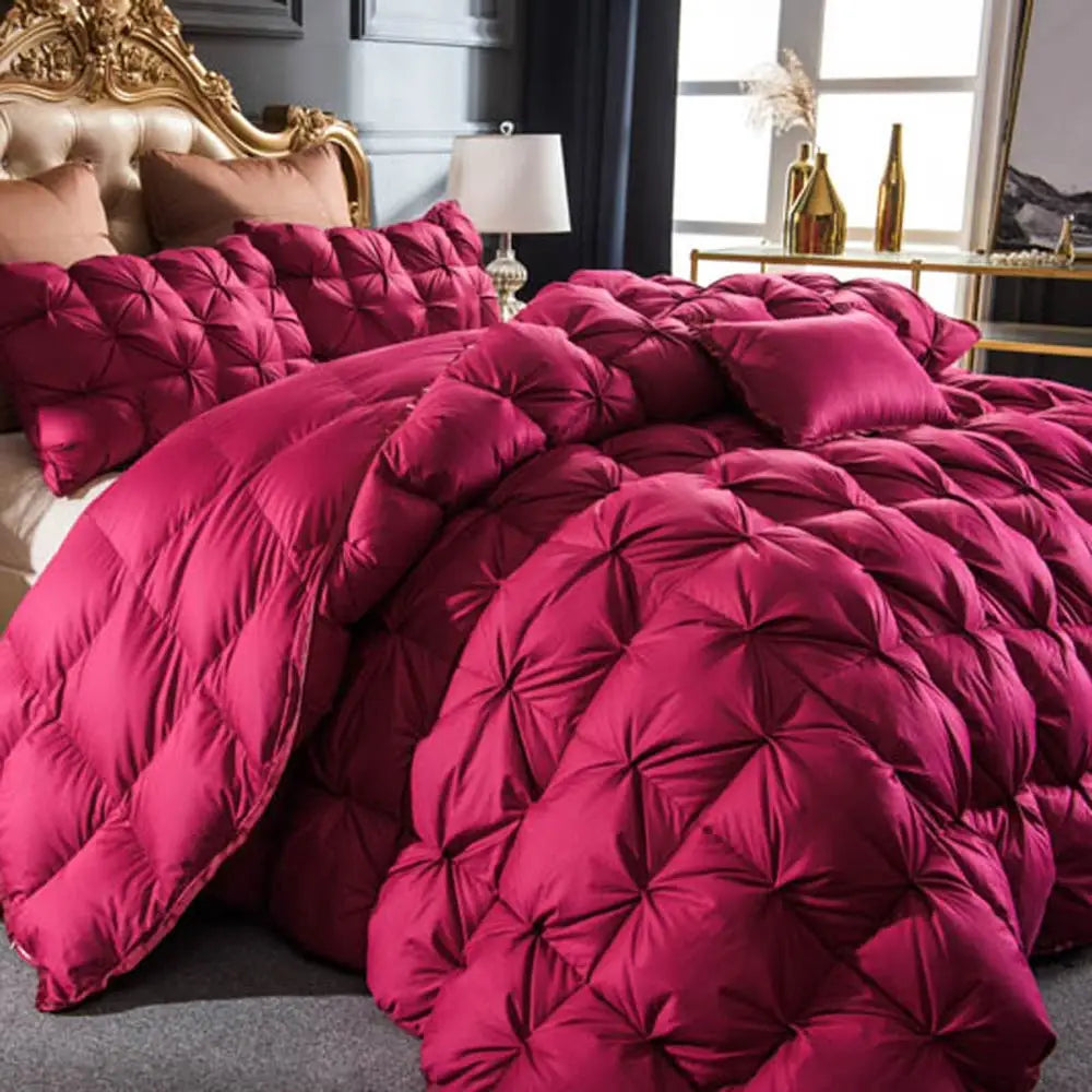 100% Goose Down Duvet – 3D Quilted Luxury Comforter for King, Queen, Full Size – Winter Thick Blanket