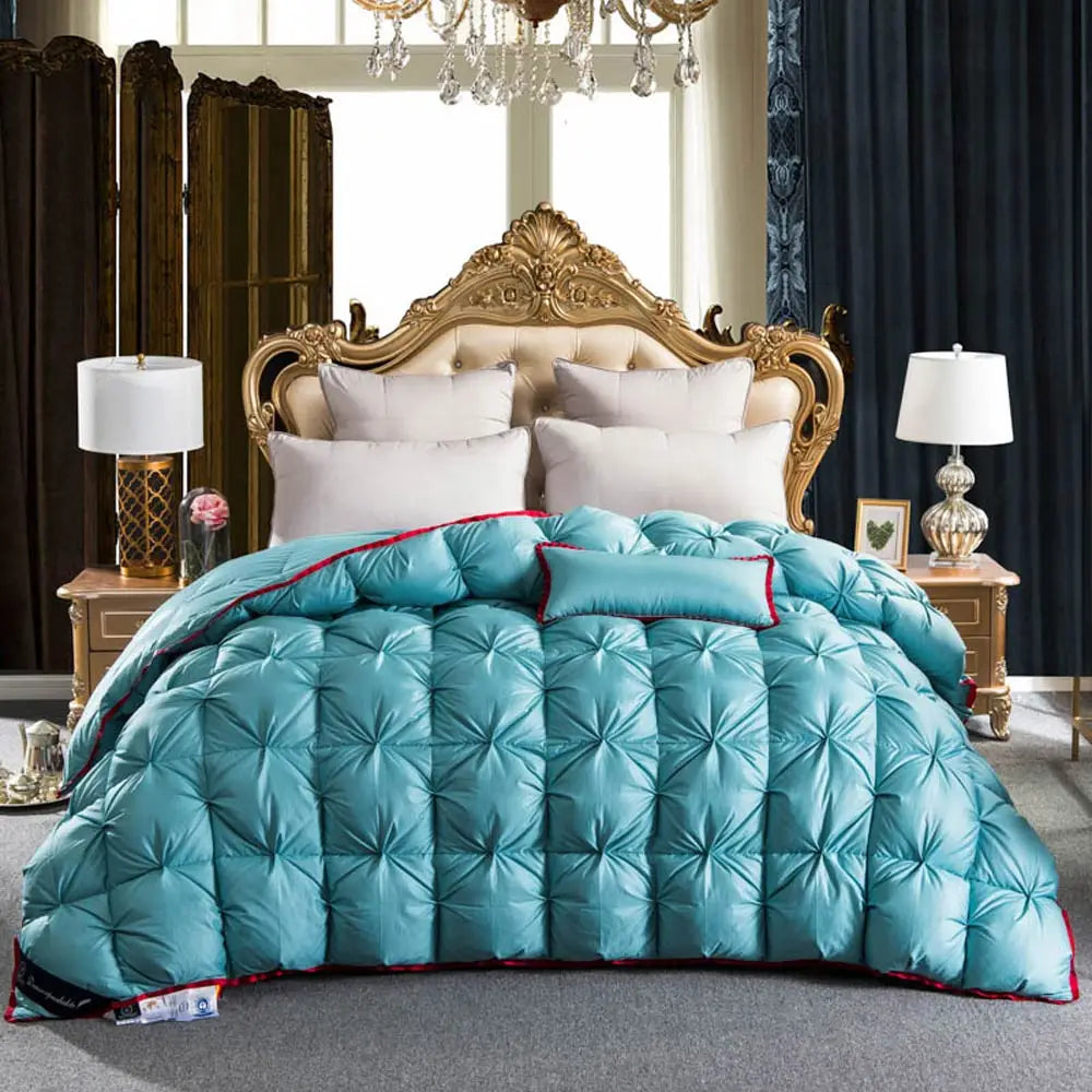 100% Goose Down Duvet – 3D Quilted Luxury Comforter for King, Queen, Full Size – Winter Thick Blanket