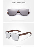 KINGSEVEN UV400 Polarized Walnut Wood Sunglasses Handmade Rectangle Outdoor Eyewear for Men and Women thumbnail 13