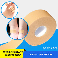 1-Roll 2.5cm x 5m Elastic Waterproof Foam Tape – Wear-Resistant Bandage for Sports & First Aid