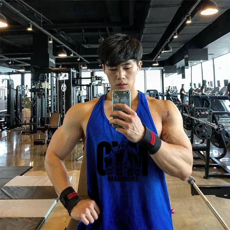 Men’s Mesh Fitness Stringer Tank Top – Sleeveless Gym & Workout Vest