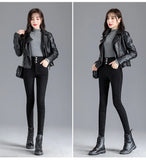 Thermal Fleece-Lined High-Waist Skinny Jeans for Women – Warm Stretch Winter Pencil Pants thumbnail 35
