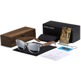 GM Transparent Color Frame Polarized Sunglasses – Handmade Wood Style UV400 Outdoor Shades with Box thumbnail 22