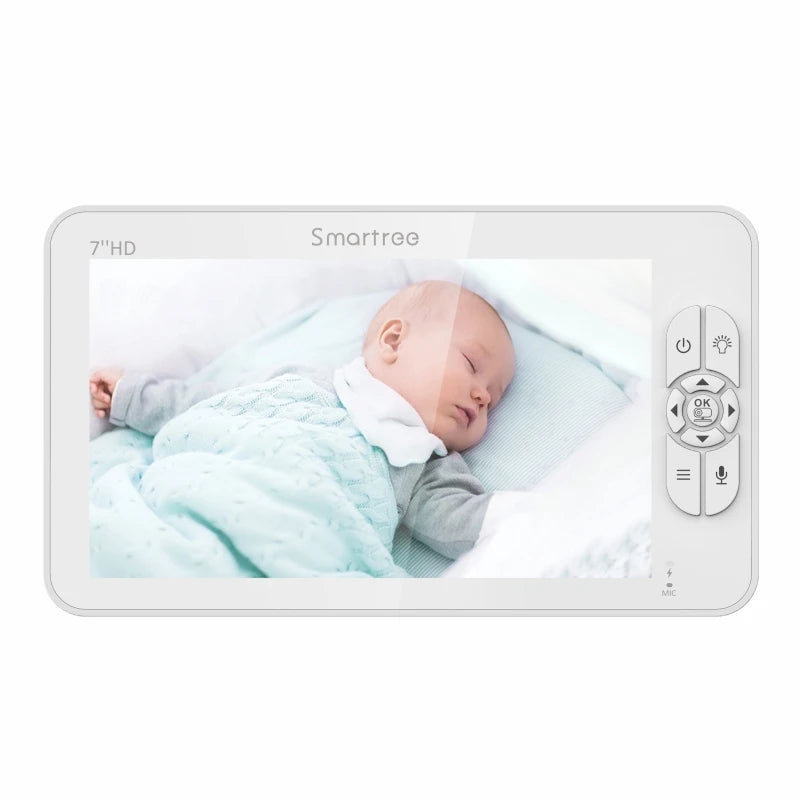 SM70V2 7" 1080P HD Split Screen Video Baby Monitor with Two Cameras – Hack Proof, Remote Zoom/Pan/Tilt, 4000mAh Battery