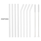 High Borosilicate Glass Straw Set – Reusable Eco-Friendly Drinking Straws with Cleaning Brush thumbnail 22