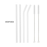 High Borosilicate Glass Straw Set – Reusable Eco-Friendly Drinking Straws with Cleaning Brush thumbnail 19