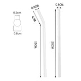 High Borosilicate Glass Straw Set – Reusable Eco-Friendly Drinking Straws with Cleaning Brush thumbnail 15