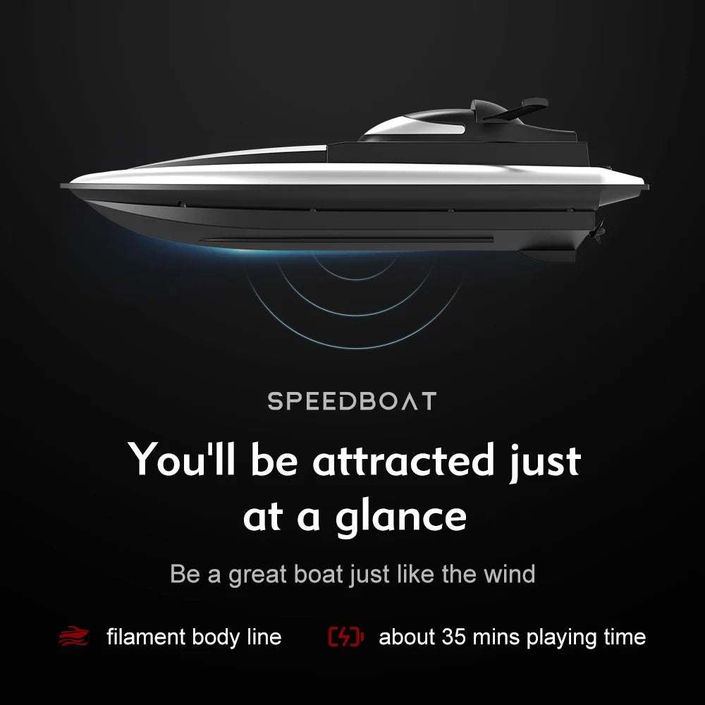2.4G LSRC-B8 High-Speed RC Racing Boat – Waterproof Electric Remote Control Speedboat for Teens