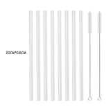High Borosilicate Glass Straw Set – Reusable Eco-Friendly Drinking Straws with Cleaning Brush thumbnail 24