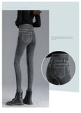 Thermal Fleece-Lined High-Waist Skinny Jeans for Women – Warm Stretch Winter Pencil Pants thumbnail 44