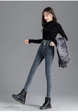 Thermal Fleece-Lined High-Waist Skinny Jeans for Women – Warm Stretch Winter Pencil Pants thumbnail 20