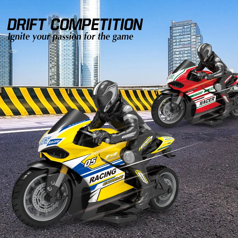 1/10 Scale Electric RC Motorcycle – High Speed 4-Channel Off-Road Remote Control Car