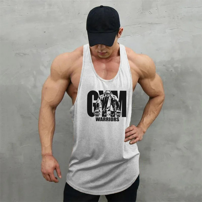 Men’s Mesh Fitness Stringer Tank Top – Sleeveless Gym & Workout Vest