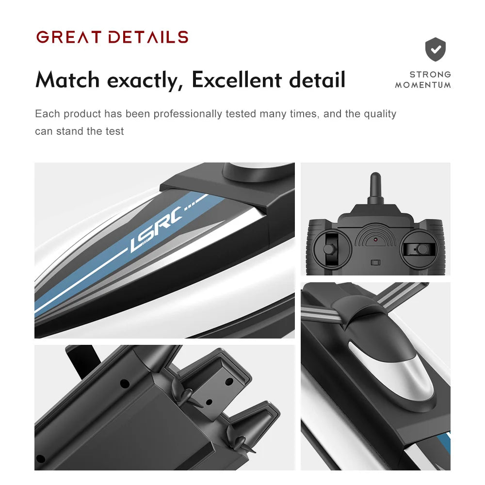 2.4G LSRC-B8 High-Speed RC Racing Boat – Waterproof Electric Remote Control Speedboat for Teens