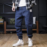 Men’s Plus Size Loose Harem Jeans – Streetwear Cargo Jogger Denim Pants thumbnail 20