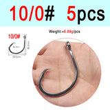ICERIO Stainless Steel Saltwater Fishing Circle Hooks – Anti-Corrosion, Ultra-Sharp, Durable (6/0#–16/0#) thumbnail 16