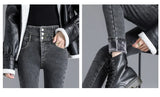 Thermal Fleece-Lined High-Waist Skinny Jeans for Women – Warm Stretch Winter Pencil Pants thumbnail 42