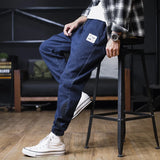Men’s Plus Size Loose Harem Jeans – Streetwear Cargo Jogger Denim Pants thumbnail 7