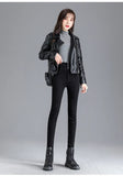 Thermal Fleece-Lined High-Waist Skinny Jeans for Women – Warm Stretch Winter Pencil Pants thumbnail 31