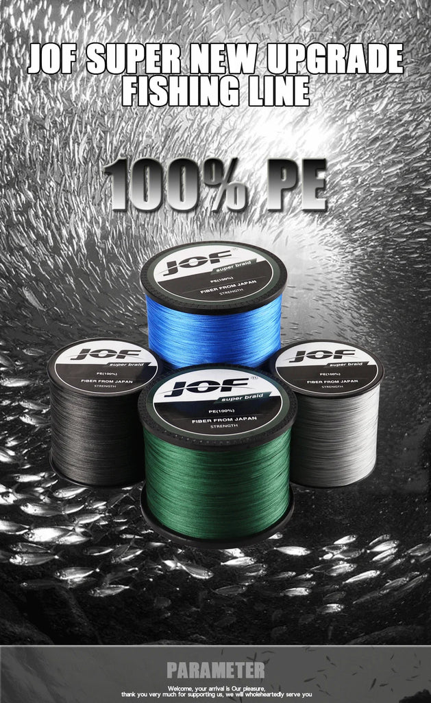 JOF 4-Strand 300M PE Braided Fishing Line – Ultra-Strong Multifilament Line (8LB–80LB) | High Sensitivity & Smooth Casting