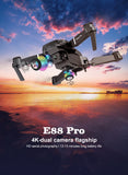 E88 Pro Drone 4K Dual Camera Foldable RC Quadcopter with WiFi FPV & Trajectory Flight thumbnail 7