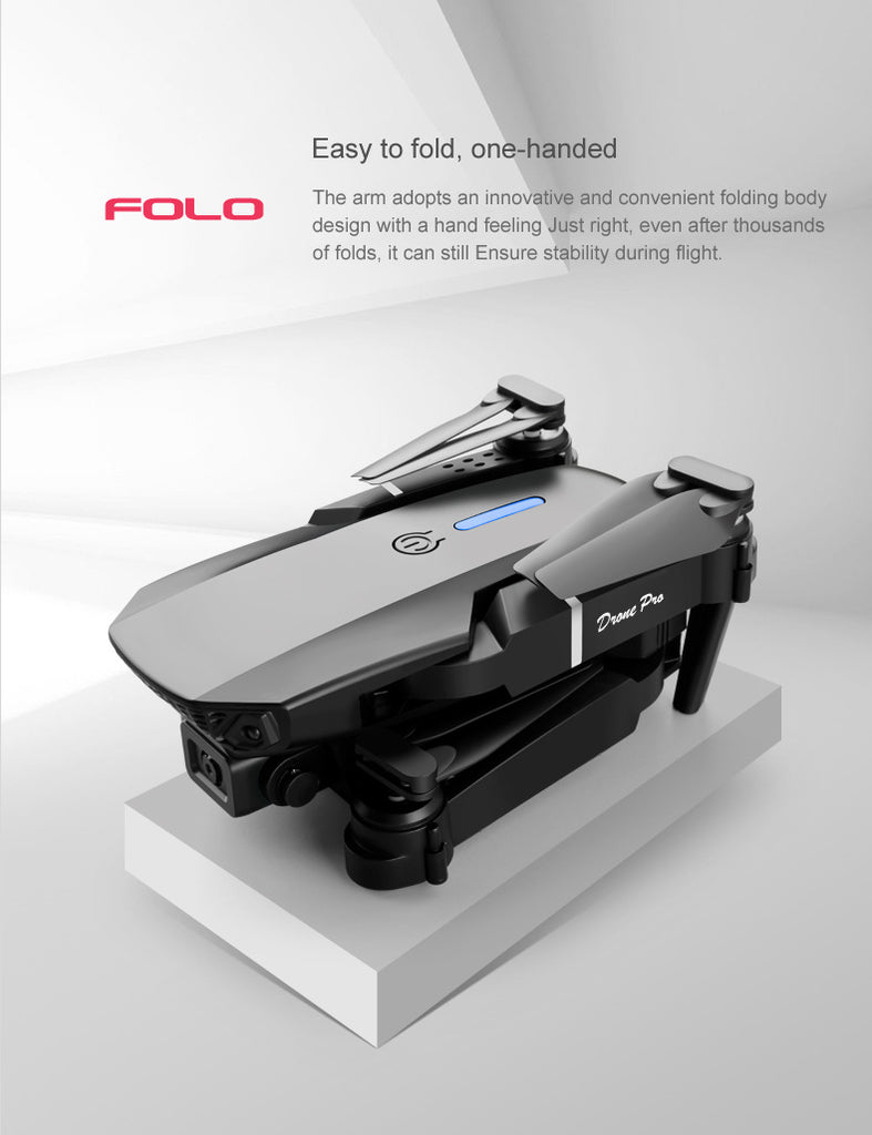 E88 Pro Drone 4K Dual Camera Foldable RC Quadcopter with WiFi FPV & Trajectory Flight